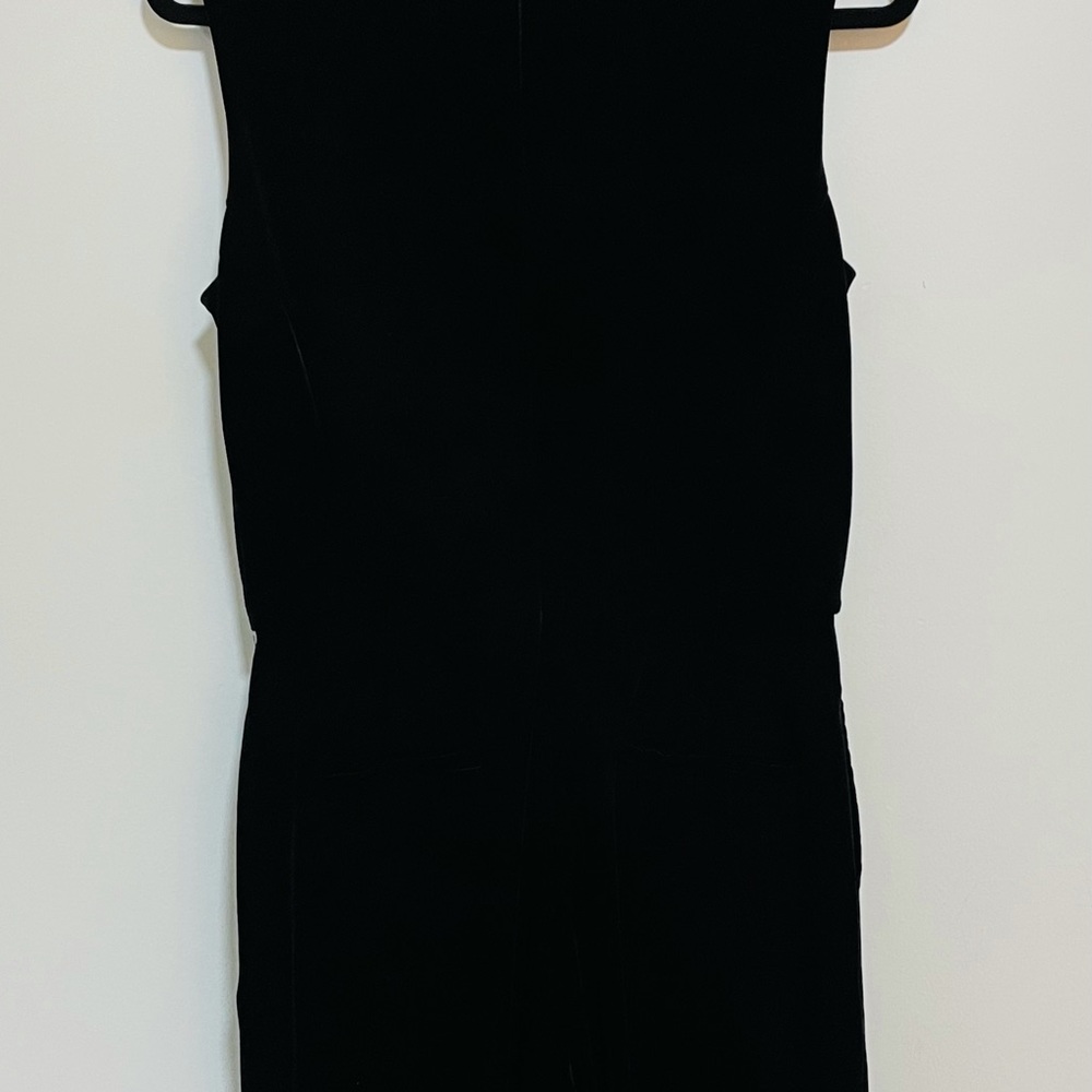 Black velvet jumpsuit